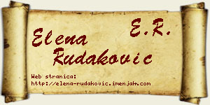 Elena Rudaković vizit kartica